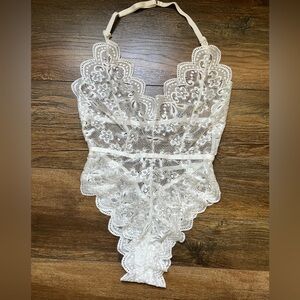 Medium white lace lingerie. Never worn.